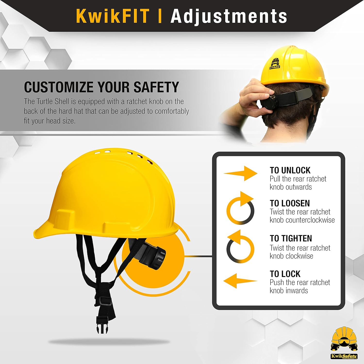 Rеvіеw Prоduсt KwikSafety Turtle Shell Standard Brim Hard Hat Family FBA, Includes Hard Hat w/ Sweatband & Earplugs, Hard Hat PPE Combo, Hard Hat Vest Kit, Hard Hat Harness Kit, Yellow