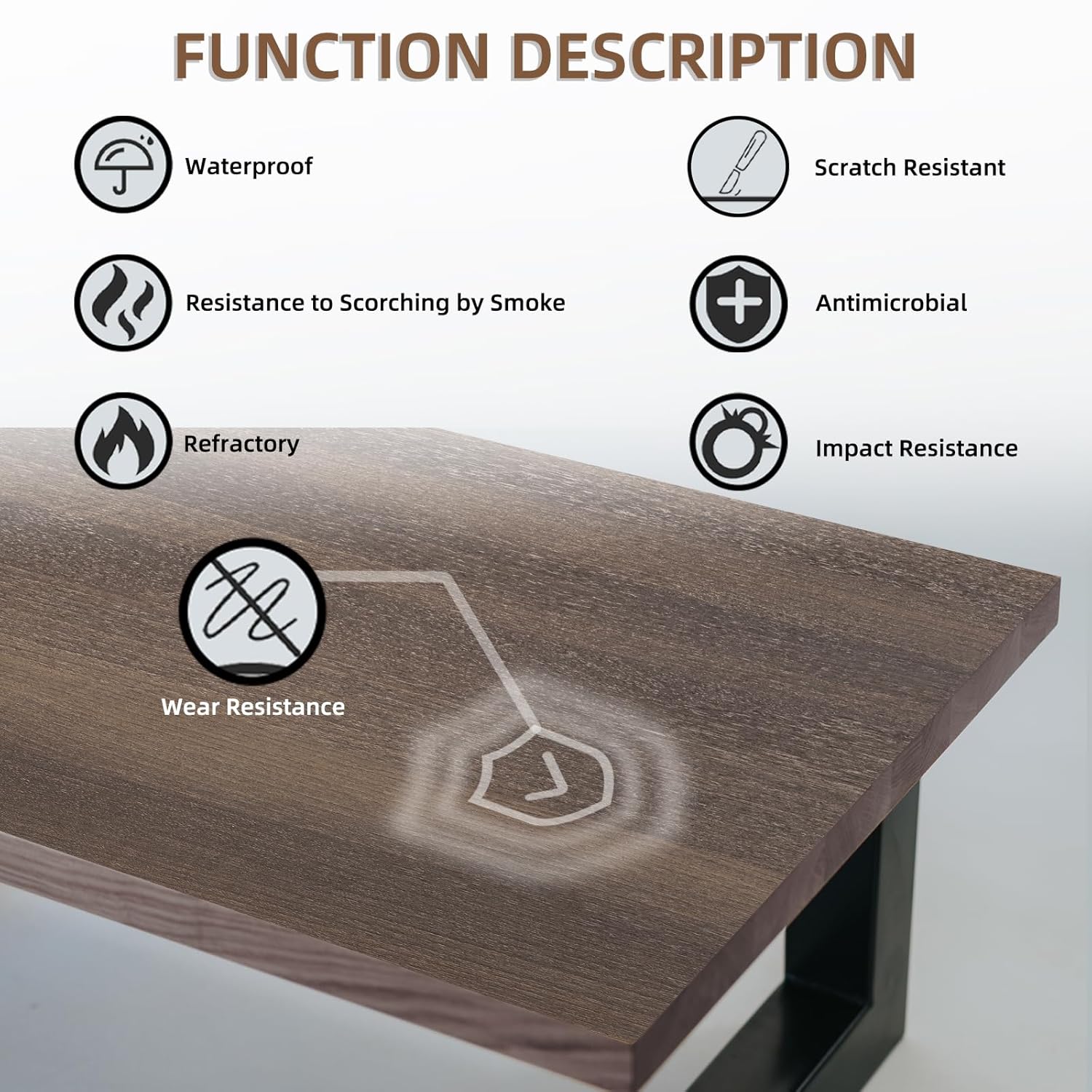 Walnut Wood Veneer, 3D Texture Laminate 24" x 24" Non Glued Flexible Durable Wood Veneer Sheets for DIY Table Cabinet Furniture Decorative
