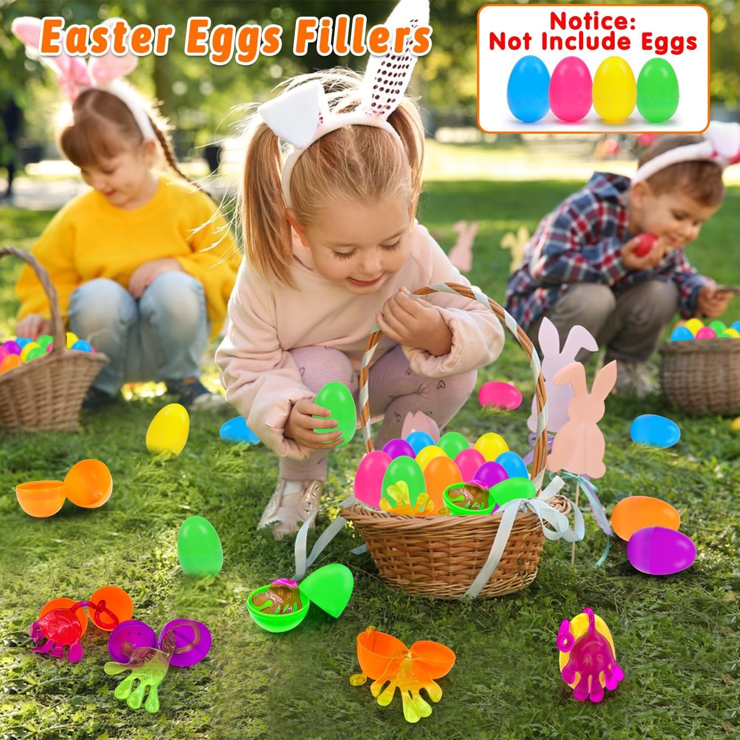 40PCS Sticky Hands for Kids Party Favors Easter Egg Filler Basket Goodie Bag Pinata Stuffer Classroom Students Prizes Stretchy Treasure Box Toy Birthday Carnival Prizes Bulk Treat Trinkets