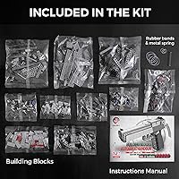 Vista 7 de Caliber Gourmet Kit de modelo mecánico – Pistola de juguete automática, 528 piezas de bloques de construcción 3D, juguete de arma de simulación
