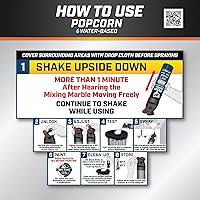 Vista 4 de DAP Spray Texture Palomitas de maíz a base de agua 2n1 para pared y techo con boquilla Aim Tech, blanco, 20 onzas (7079850025)