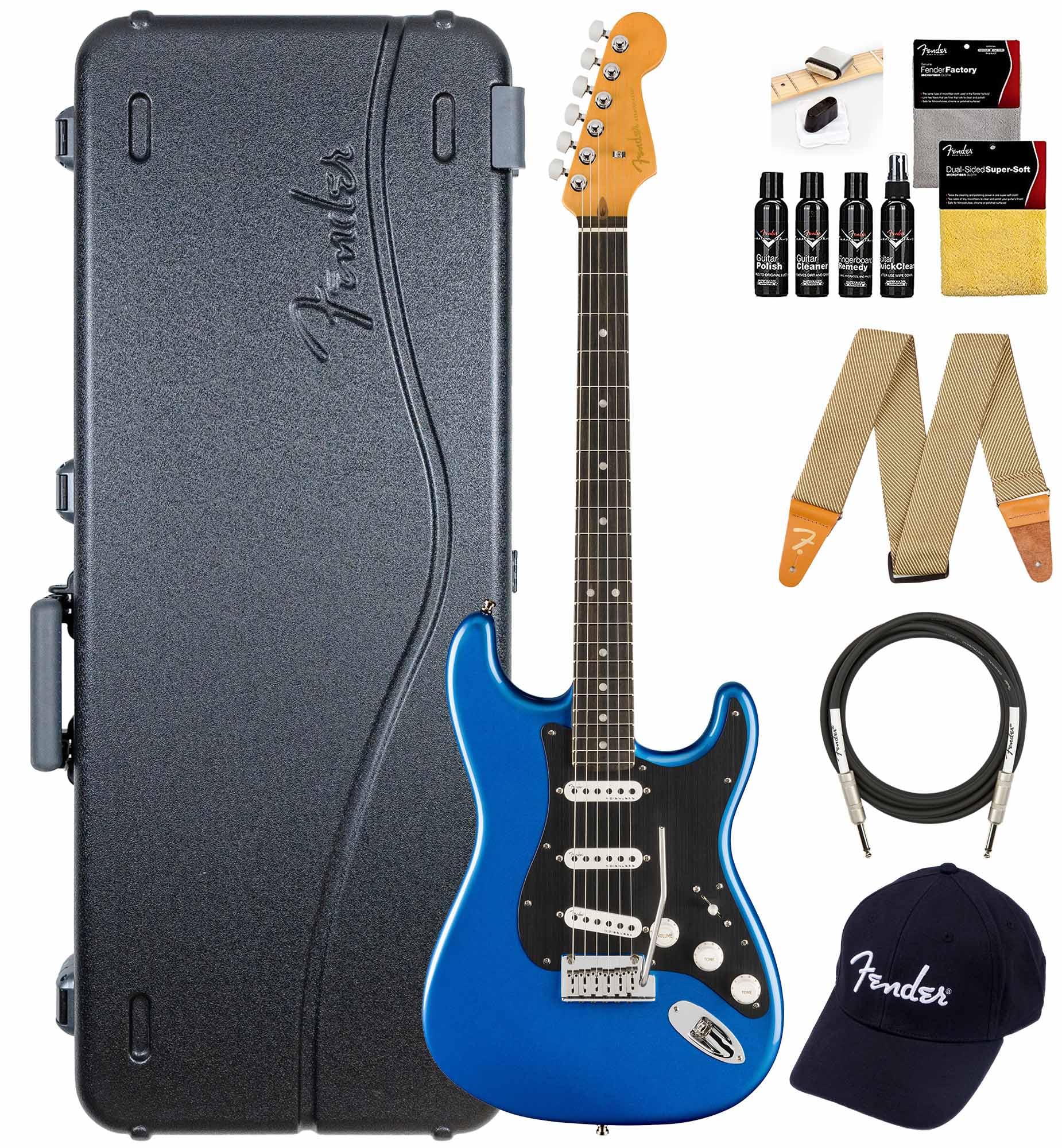 Amazon.com: Fender American Ultra II Stratocaster - Noble Blue