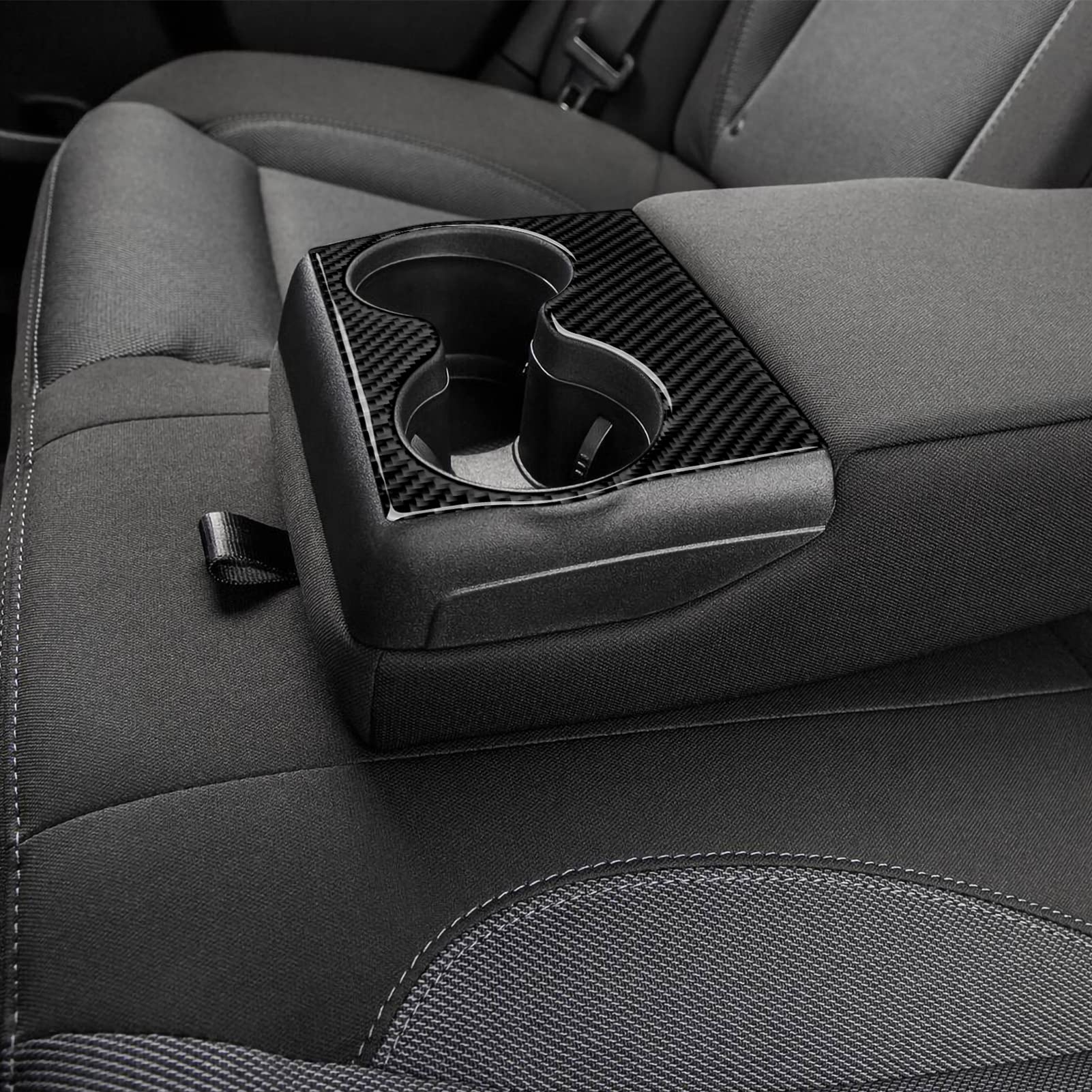 Tylne siedzenie uchwyt na kubek naklejka na 2011-2023 Dodge Charger & Chrysler 300 akcesoria naklejki z włókna węglowego