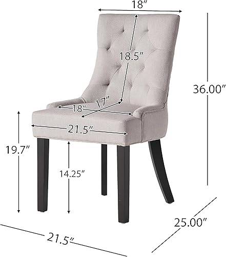 Miniatura 3 de Juego de 2 sillas de comedor Stacy Light Sky, en tela gris o verde azulado, Gris claro Gris claro + marrón oscuro,Negro + marrón oscuro,Marrón