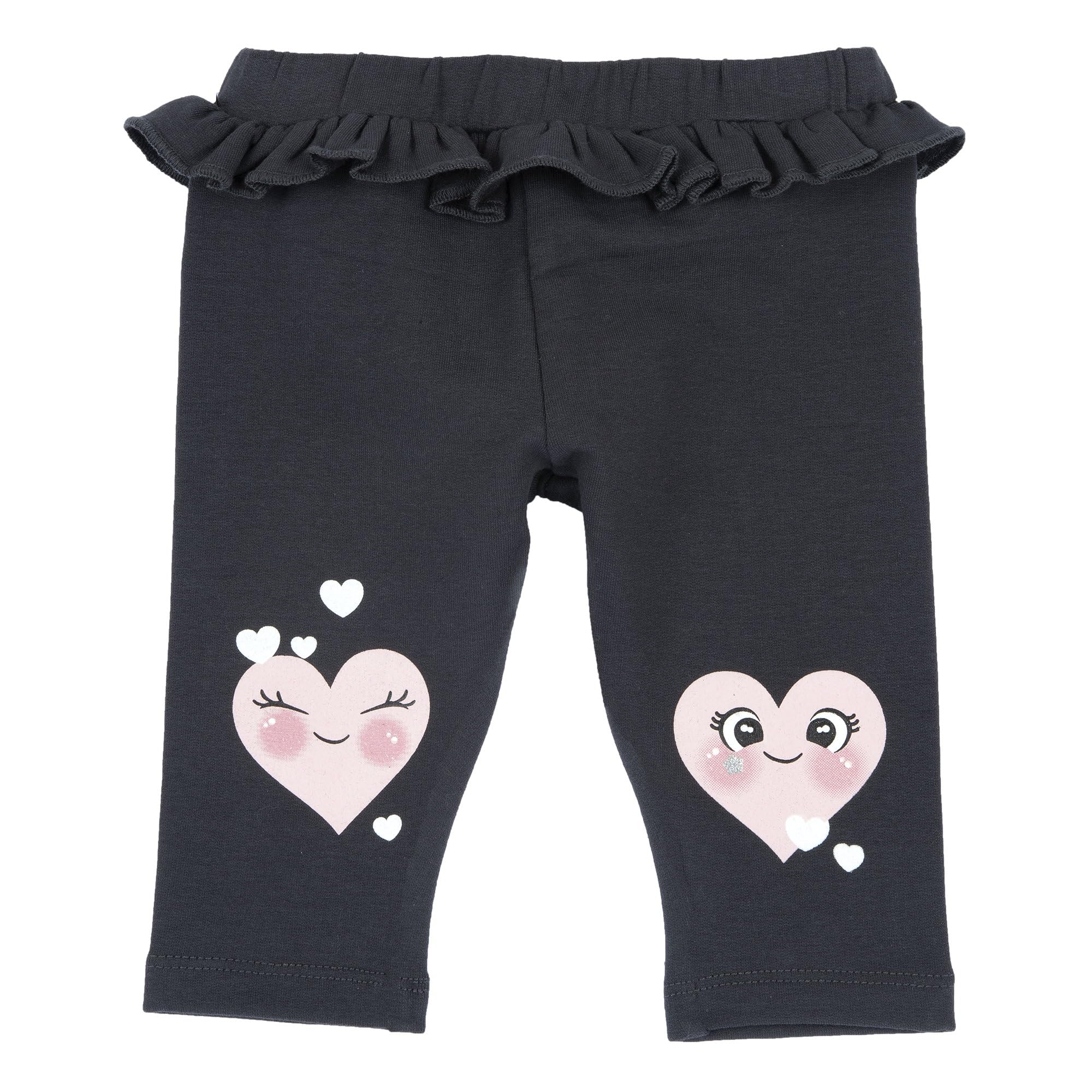 Chicco, Leggings Largos para Niña con Corazones, Gris