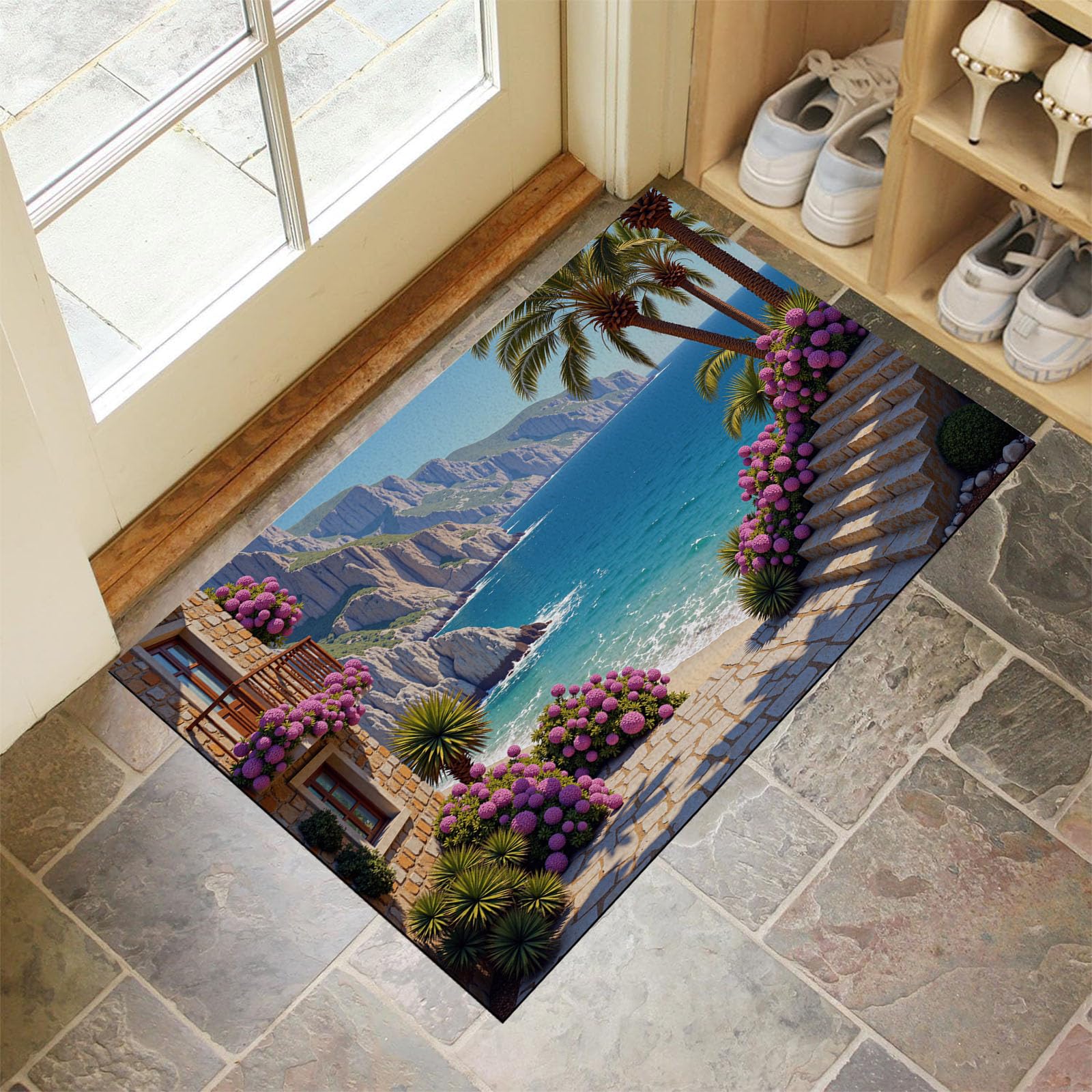 Tapis d'entrée mer saphir pour accueillir vos invités avec élégance