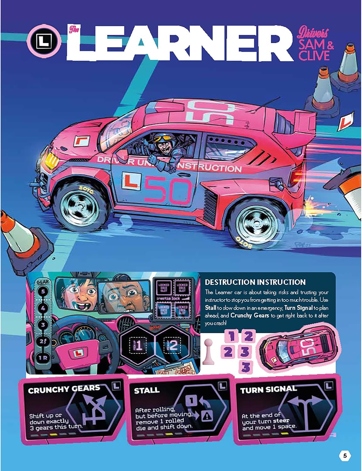 Rebellion Unplugged: Joyride: Next Gen - Car Combat Board Game, Standalone Head to Head, Battle On Racetracks, Double-Sided Map, Ages 12+, 2 Player