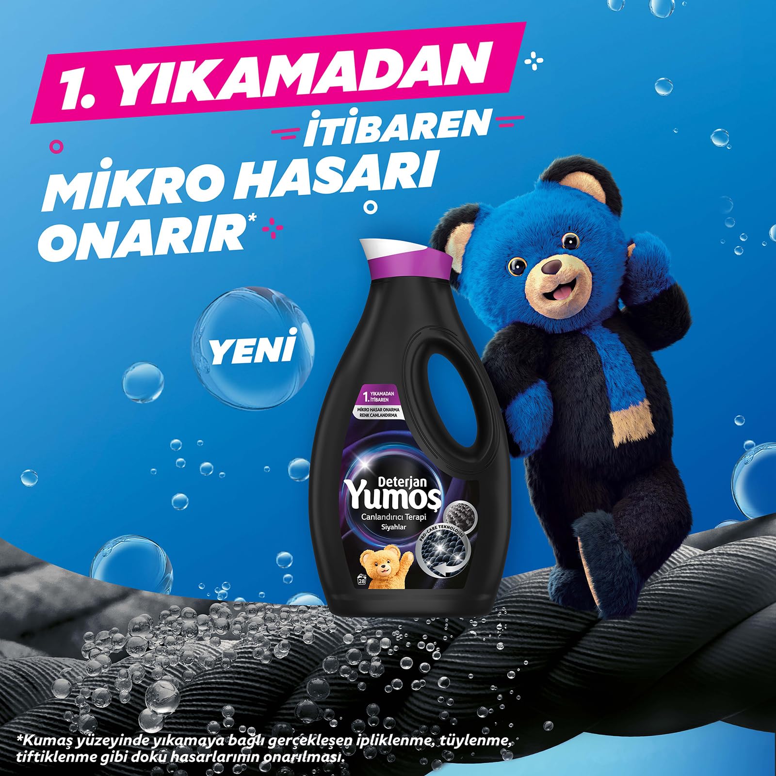 Yumoş Kolay Ütü Yumuşatıcı 1200 ml + Yumoş Sıvı Canlandırıcı Terapi Siyahlar 1690 ml (3 paketi)