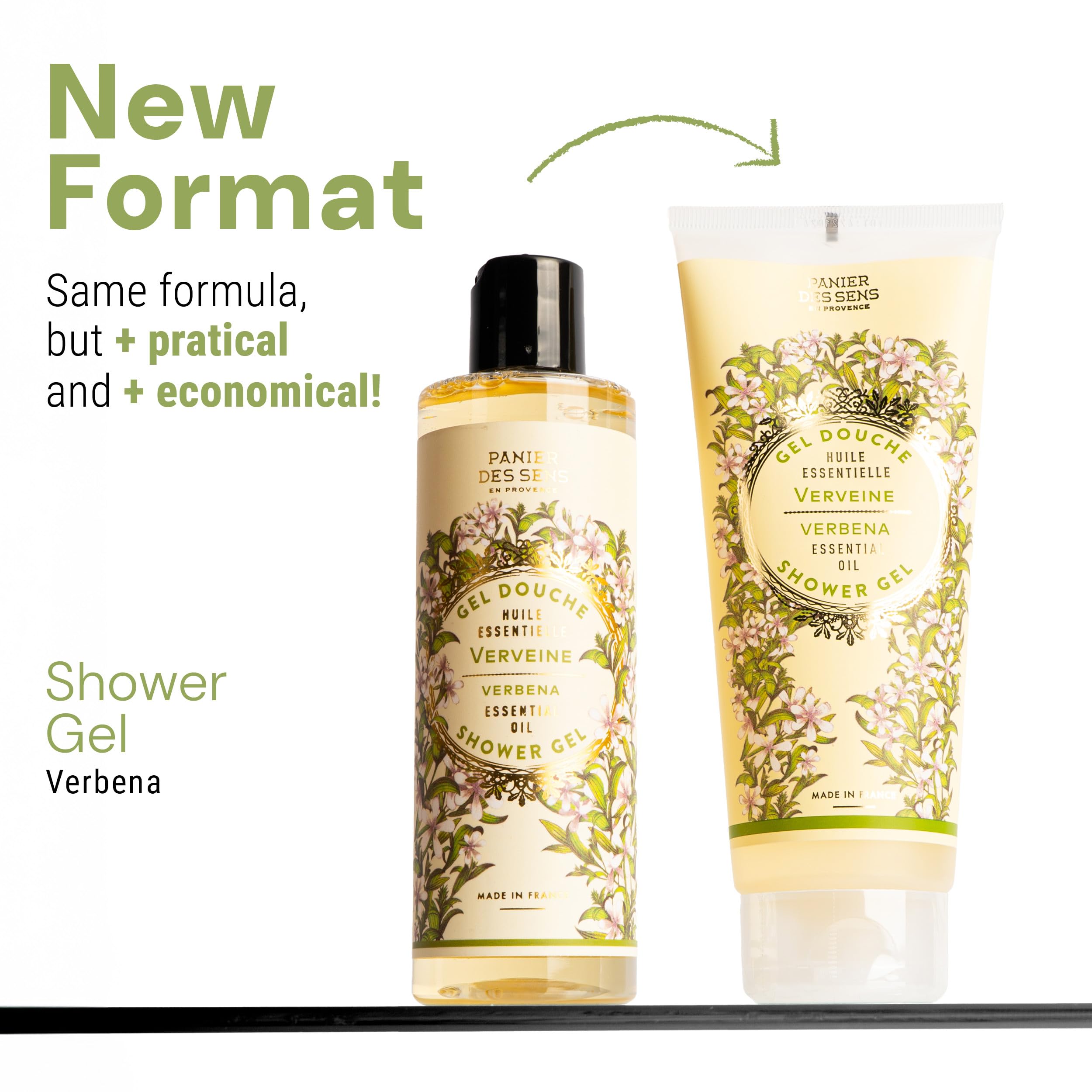 Panier des Sens, Verbena Shower Gel, Body Wash for Women & Men, With Shea Oil, Moisturising Body Wash 96% Natural Ingredients - Image 3