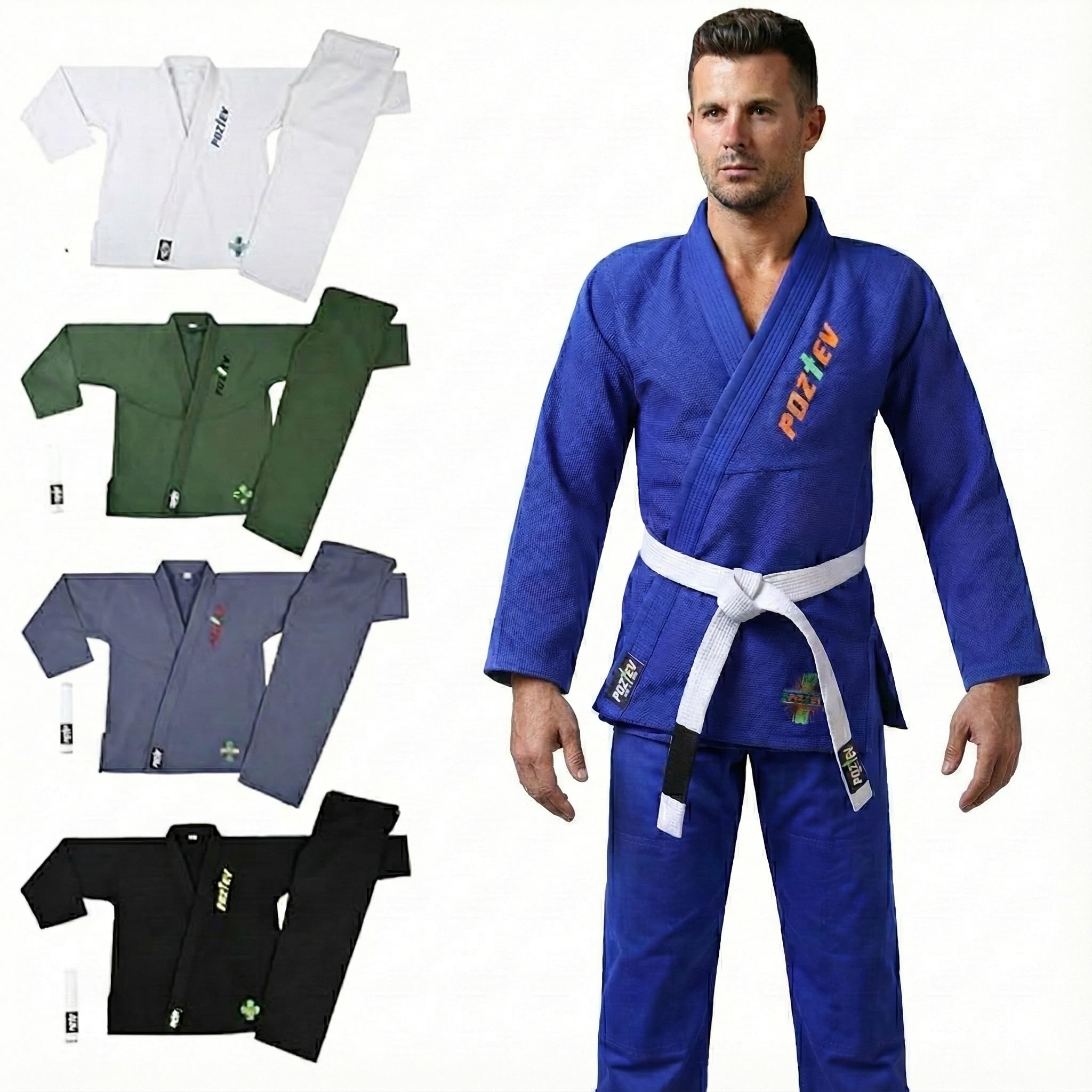Brazilian Jiu Jitsu Gi for Men & Women BJJ Gi Grappling Kimonos Preshrunk Lightweight Fabric Martial Arts Uniform