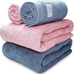 Jogo de Banho Gigante Banhão Buddemeyer Dual Air 100% Algodão 4 peças Toalha Alta Absorção Macia Grossa (Rosa Azul 1616/1948)