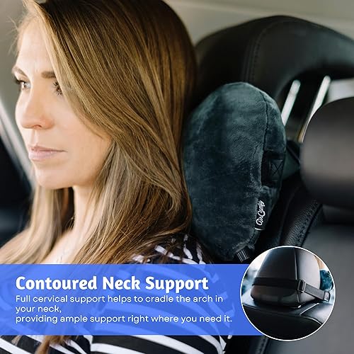 Miniatura 8 de AirComfy Daydreamer - Almohada de viaje para el cuello almohada autoinflable con funda lavable lujosamente suave y transpirable soporte compacto y