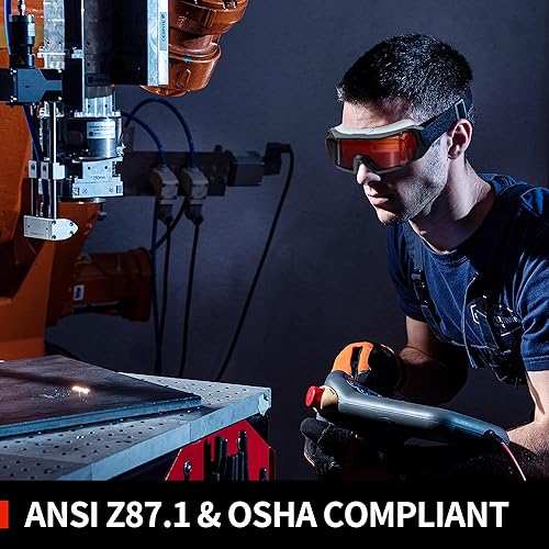 Miniatura 7 de Gafas profesionales con correa láser OD6+ de 532 nm, seguridad de 180-540 nm para láser verde, gafas láser UVvioleta y azul, gafas con correa láser