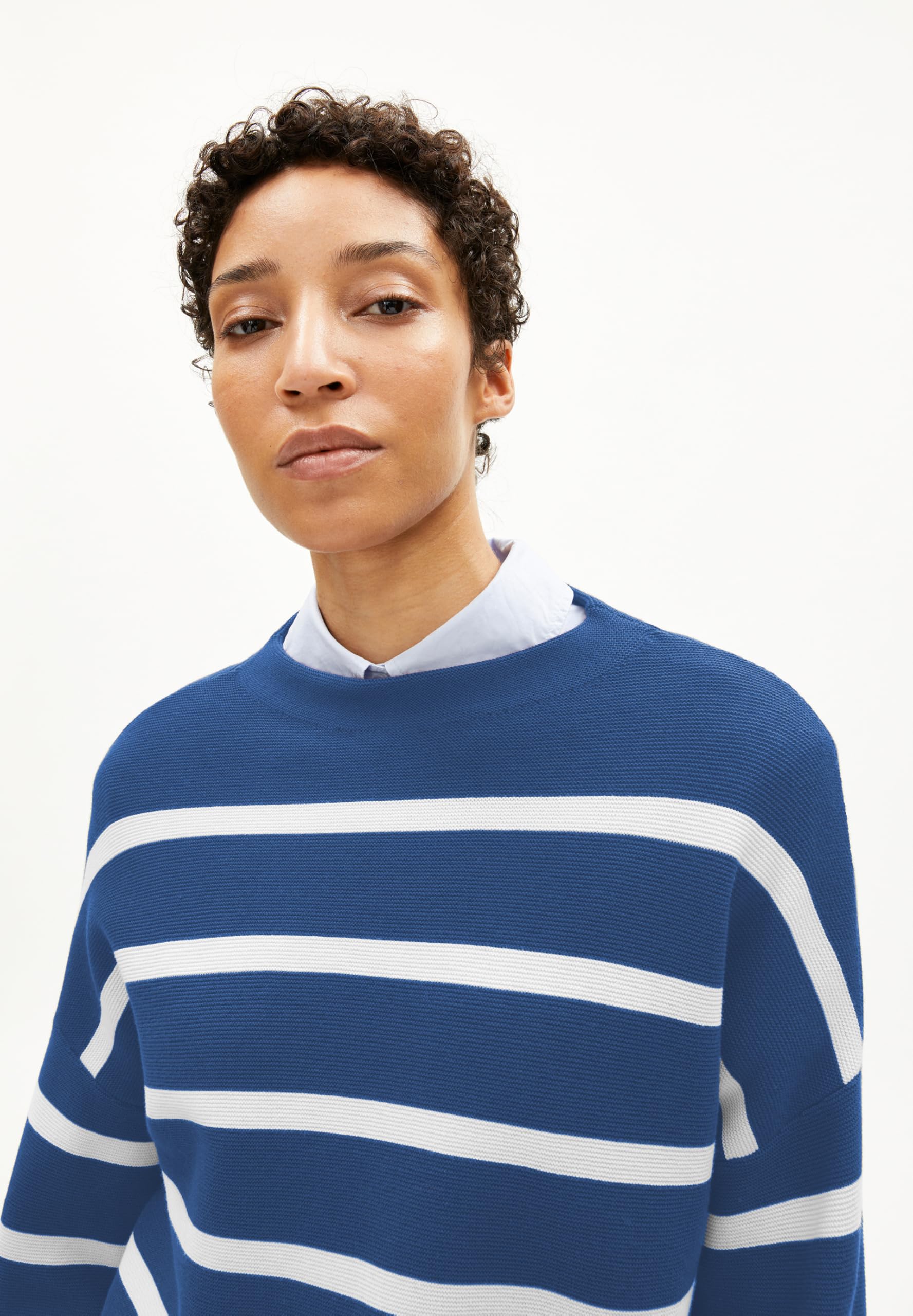 ARMEDANGELS Damen Pullover aus Bio-Baumwolle MERINAA Stripes Loose Fit