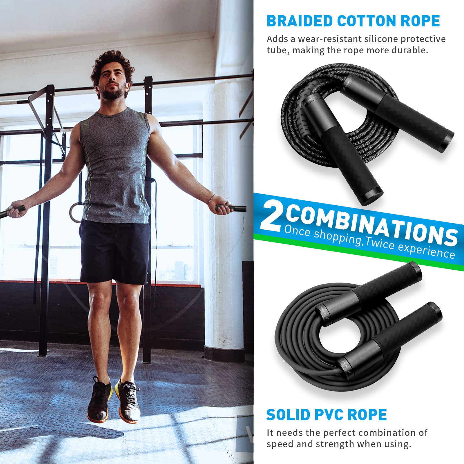 Cuerda Para Saltar Ejercicio Weighted Jump Rope