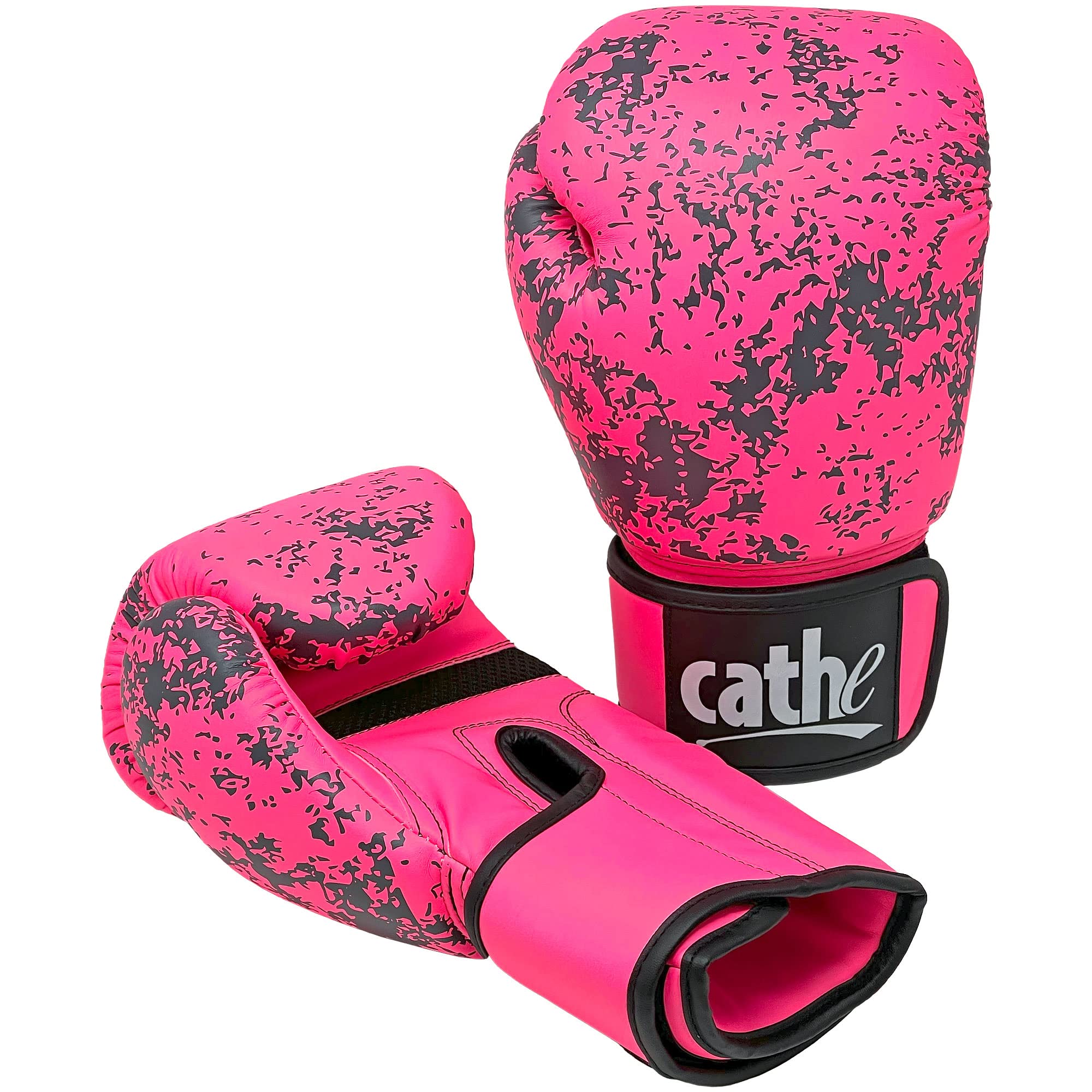 Cathe Guantoni da boxe rosa da donna da 340,2 g. Utilizzare questi guanti da boxe da donna per sacco pesante, kickboxing, condizionamento cardio-aerobico e allenamento
