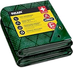Bikain - Waterproof Outdoor Tarpaulin - 2 x 3 Metres - 90 g/m2 Reinforced - Tear-Resistant Rings - 100% Waterproof and 100% UV Protection Canopy - Multipurpose Cover - 3 Layers Cross Laminated