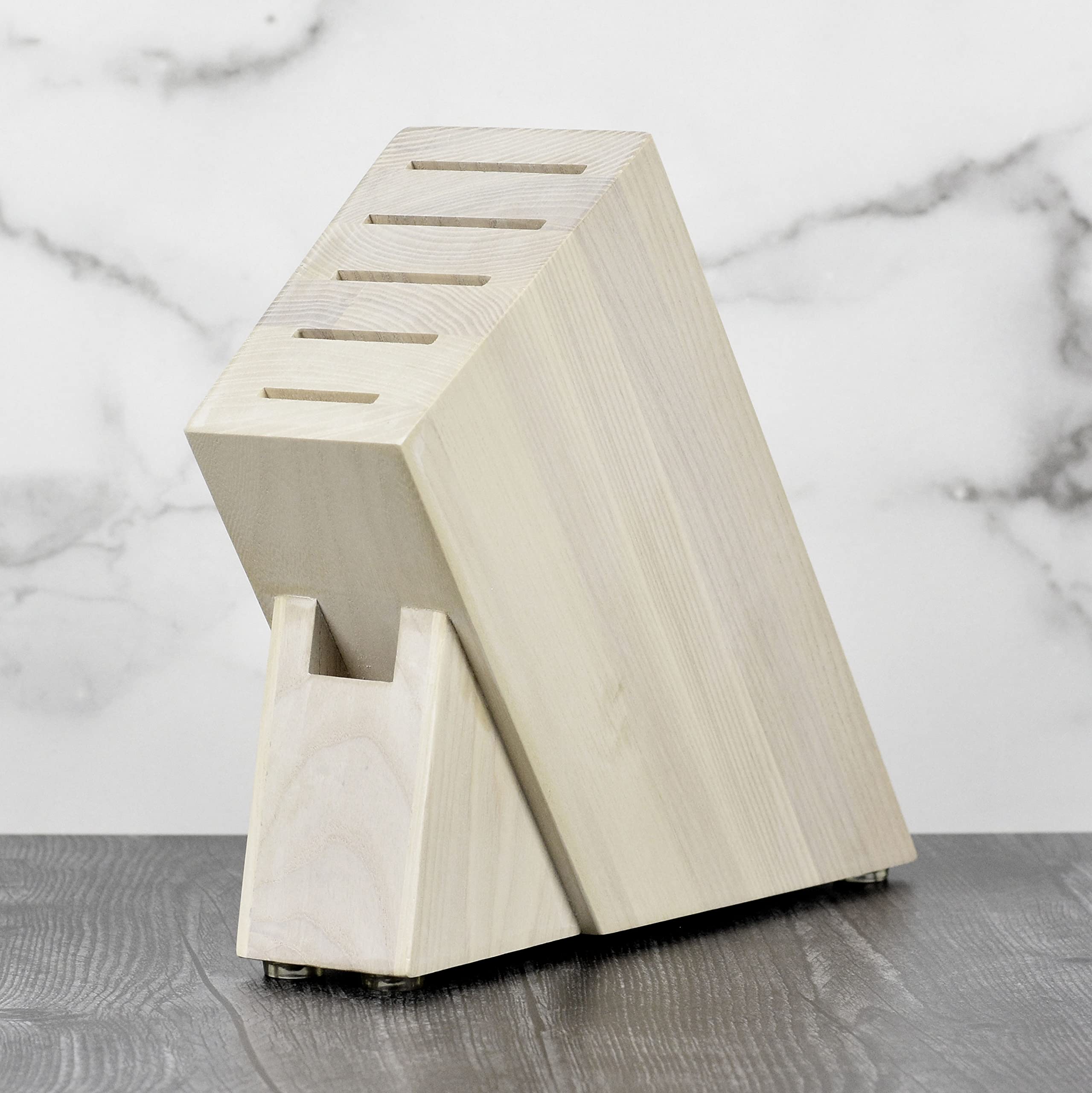 Amazon.com: Yaxell Super Gou 7 Gray Ash Piece Slim Knife Block Set