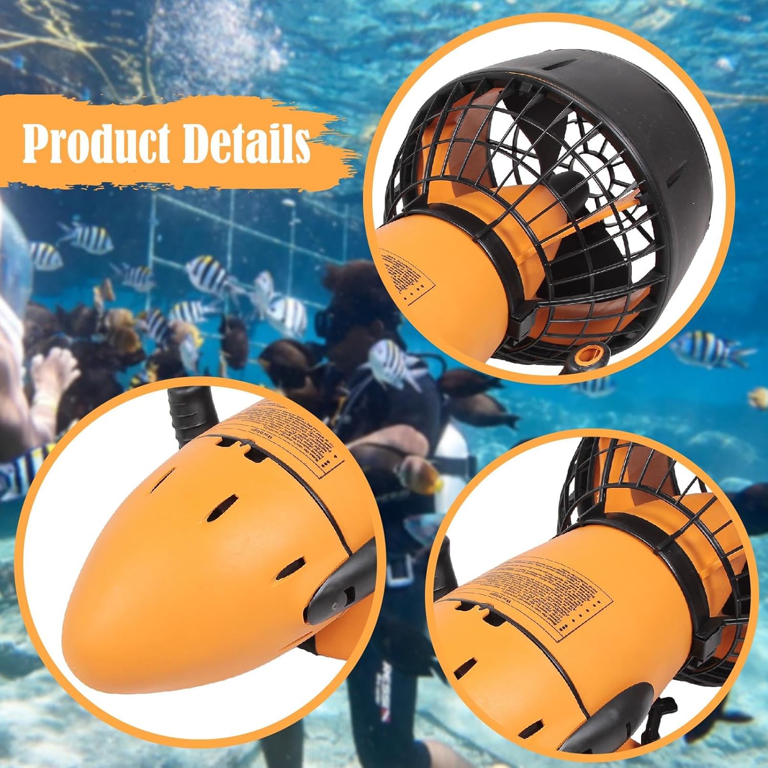 pistro Underwater Scooter 450W Electric Sea Scooter - Portable Water Propeller for Diving & Snorkeling