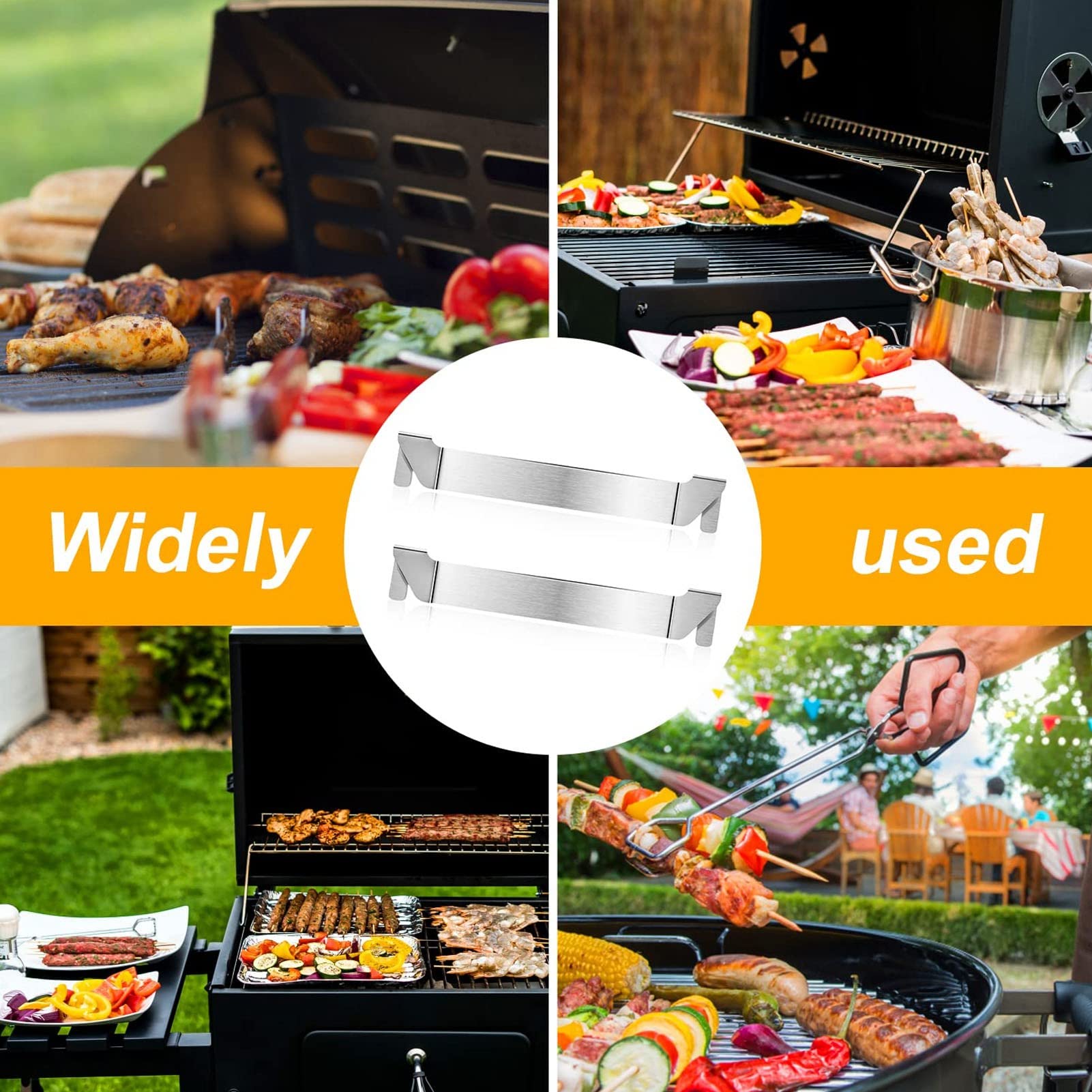 F&Y Porte-spatule pour plancha en Acier Inoxydable, 2 pièces, Porte-Outil pour plancha, Support pour Outils de Barbecue, Accessoires pour plancha