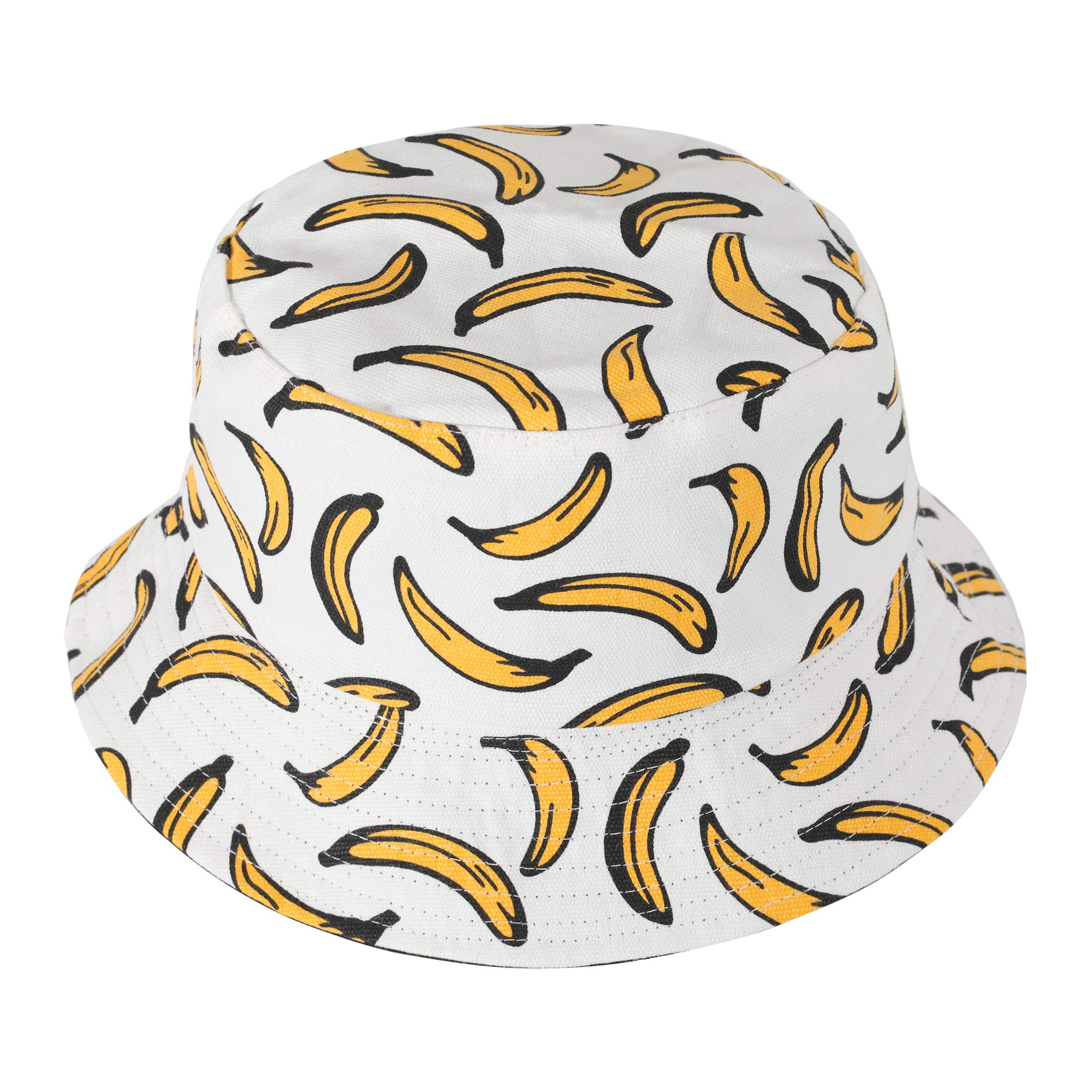 ZLYC Mujer Hombre Sombrero Pescador Fruta Sombrero del Cubo Algodón Gorro de Pescador