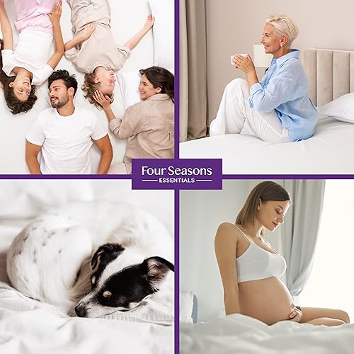 Miniatura 7 de Bundle - 2 artículos: funda de colchón ajustable individual XL + protectores de almohada estándar impermeables con cremallera (2 piezas)