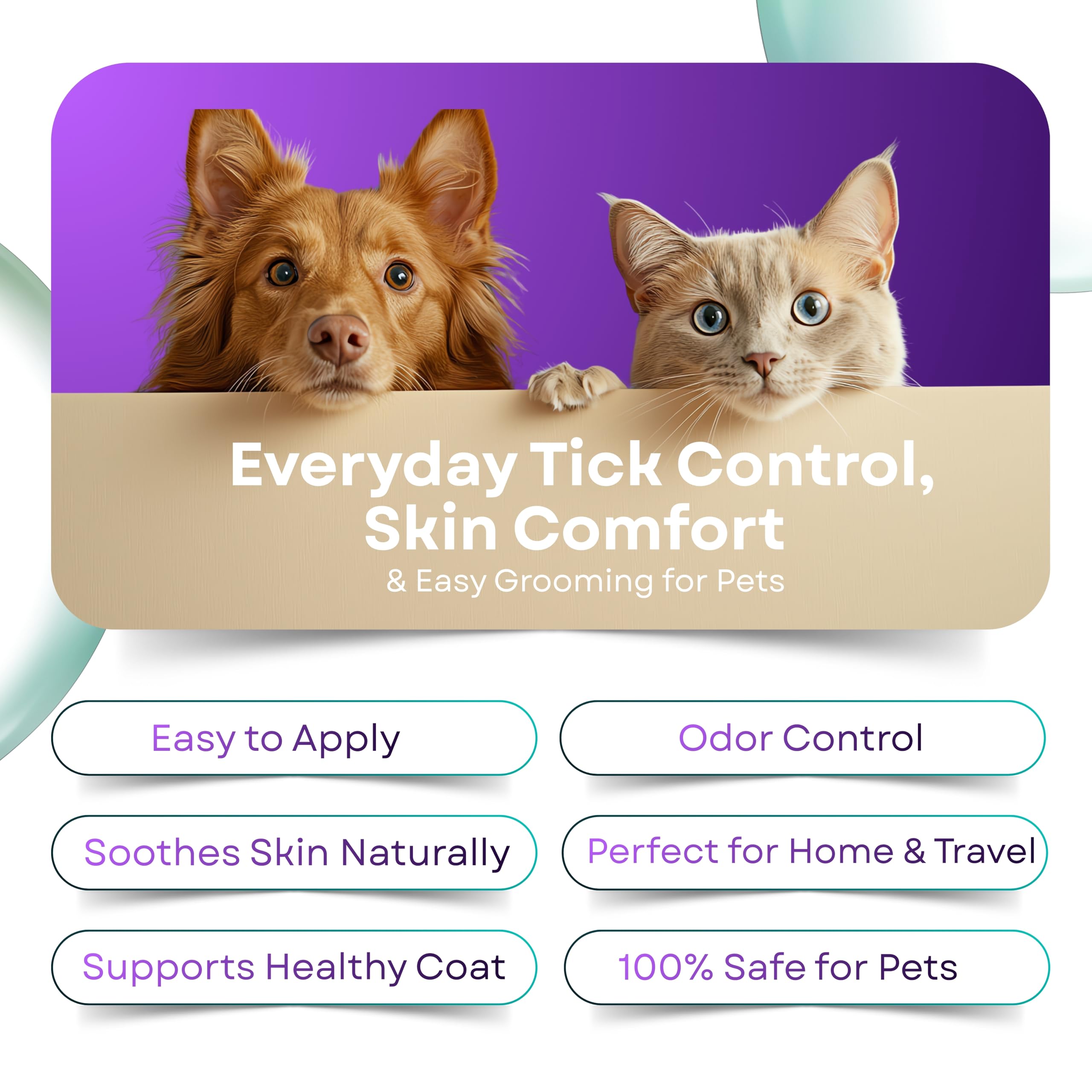 Gecko Pet Pro Anti-Tick & Flea Powder for Dogs & Cats | Neem, Lavender & Calendula | Helps Control Ticks & Fleas | Daily Coat Care | Safe for Daily Use | 120g | (Pack of 1) 2