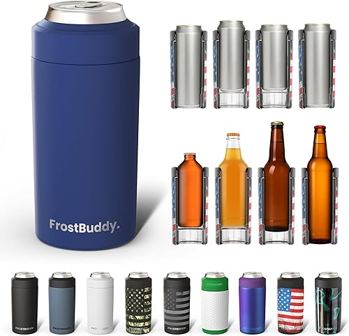 Miniatura 14 de Frost Buddy - Enfriador de latas universal Buddy, se adapta a todos, para botellas regulares de 12 y 16 onzas o de tamaño delgado, acero inoxidable