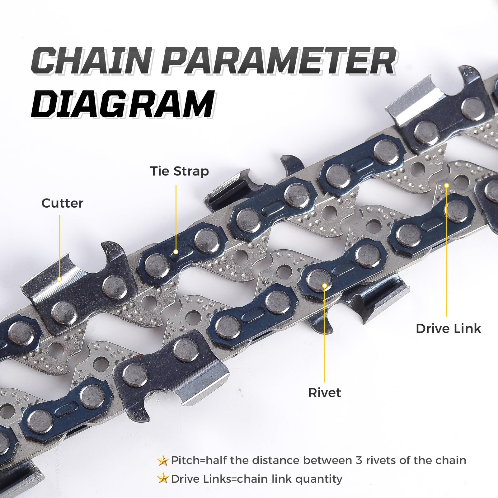 Amazon.com: 3-Pack 12 Inch Chainsaw Chain 3/8