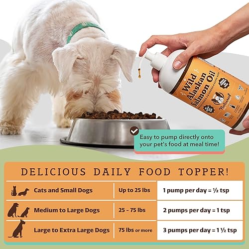 Miniatura 8 de Natural Dog Company Pure Wild - Aceite de salmón de Alaska para perros (8 onzas), suplemento de piel y pelaje para perros, aceite para alimentos con