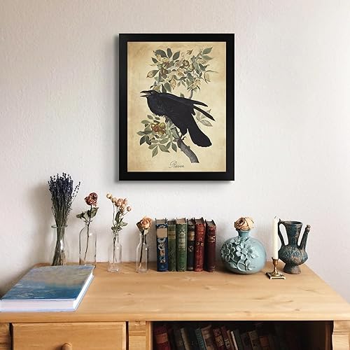 Vista 374 de Towee Bunting by James Audubon - Marco biselado negro de 12 x 16 pulgadas, decoración artística enmarcada para pared, reproducción de pinturas