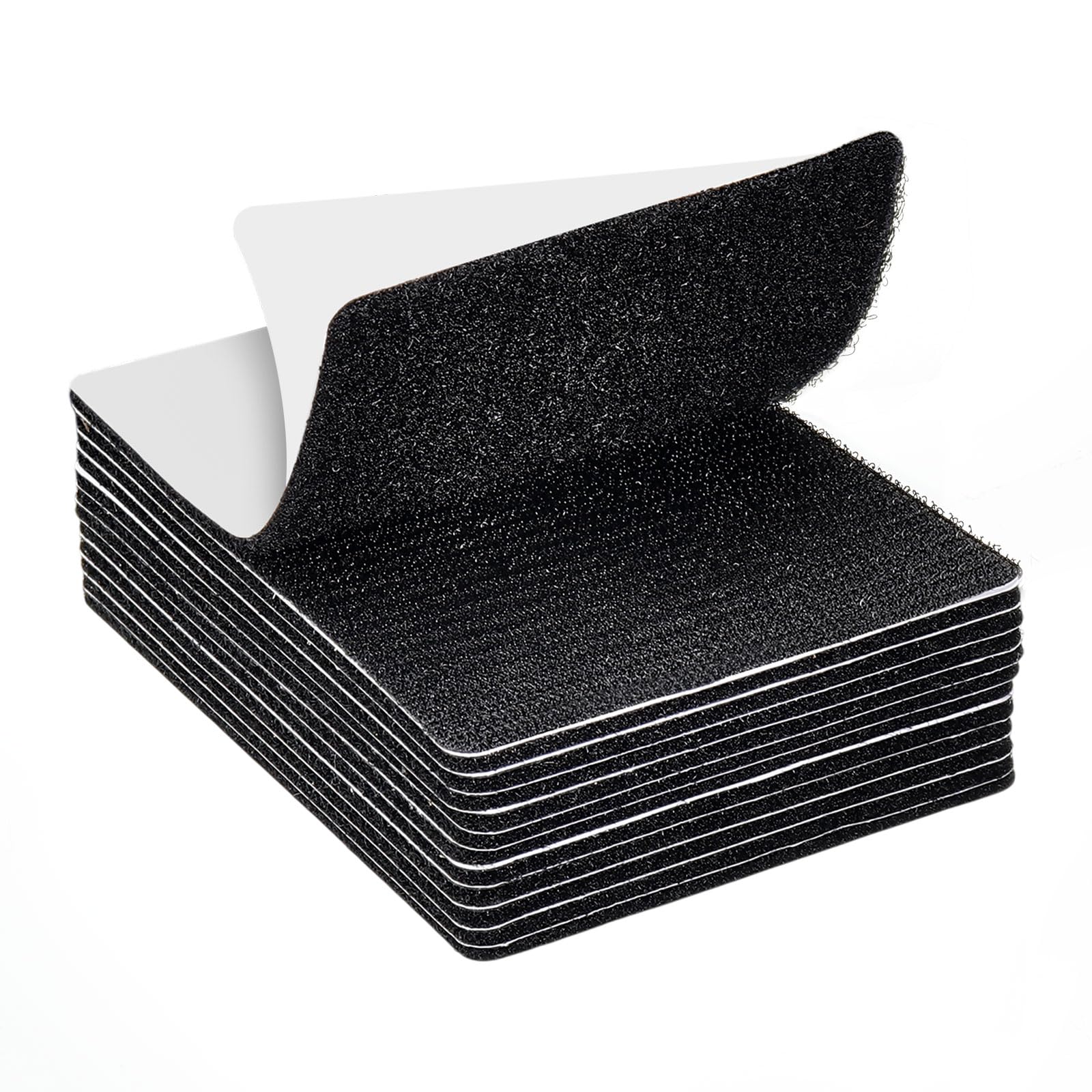 Hook and Loop Tape 4x6 inch, 6 Pairs Double Sided Hook and Loop with Adhesive, Heavy Duty Nylon Fastener for Fixing, Patching, Sewing, Instead of Holes and Screws
