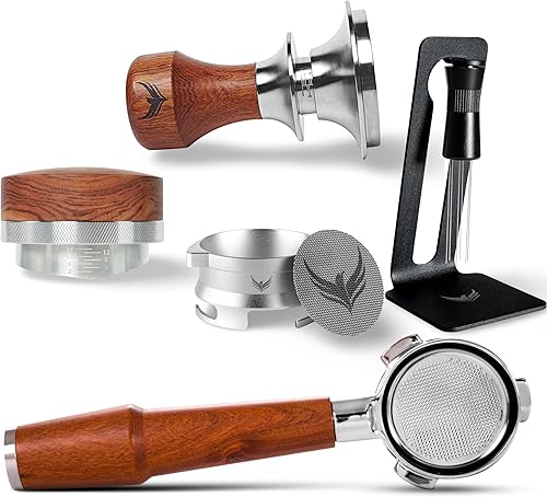 KNODOS Kit de herramientas para máquinas de café espresso Breville de 2.126 in por KNODOS manipulador calibrado, portafiltro sin fondo, herramientas