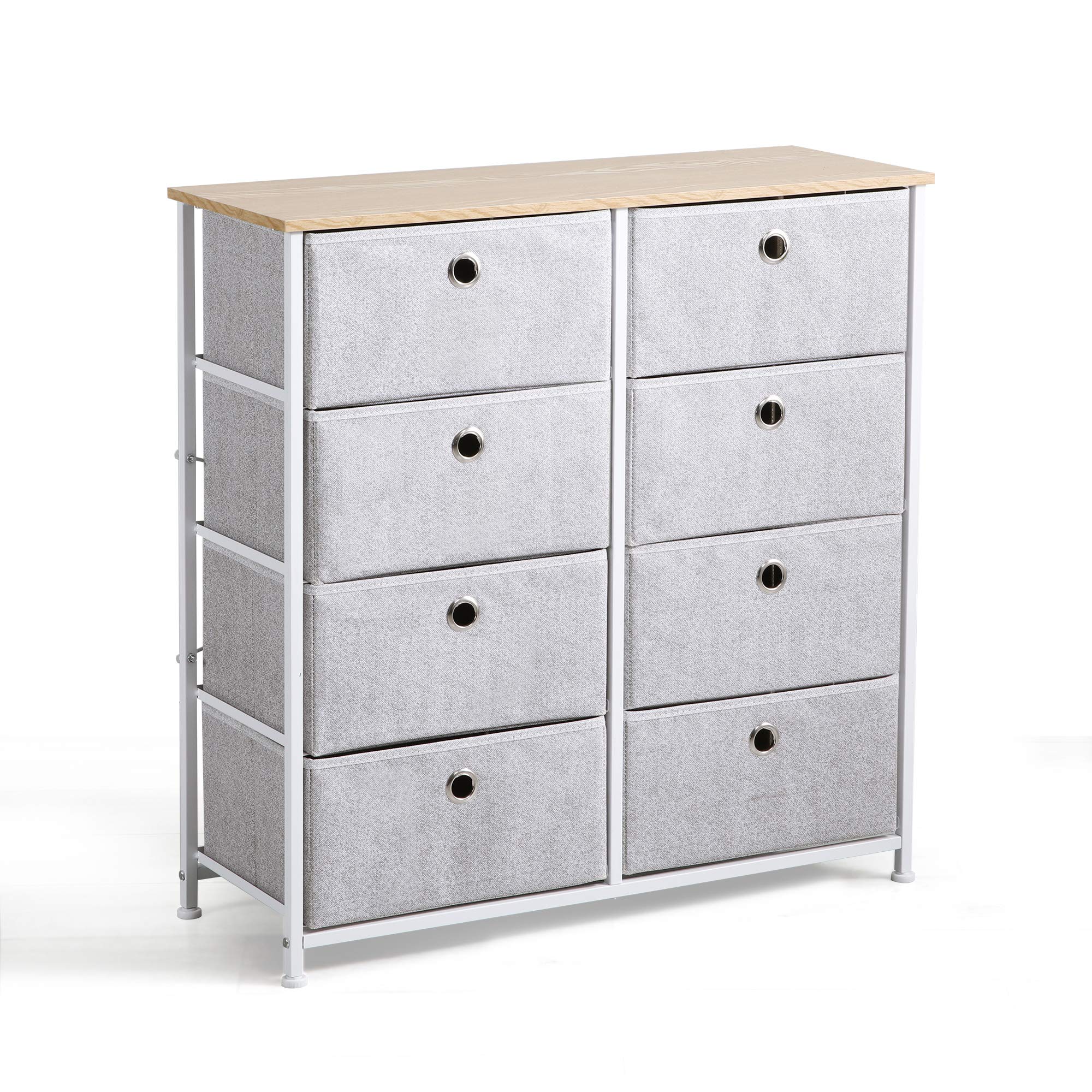 Buy Somdot Dresser with 8 Easy Pull Drawers 4Tier Wide Fabric Dresser Vertical Storage Tower