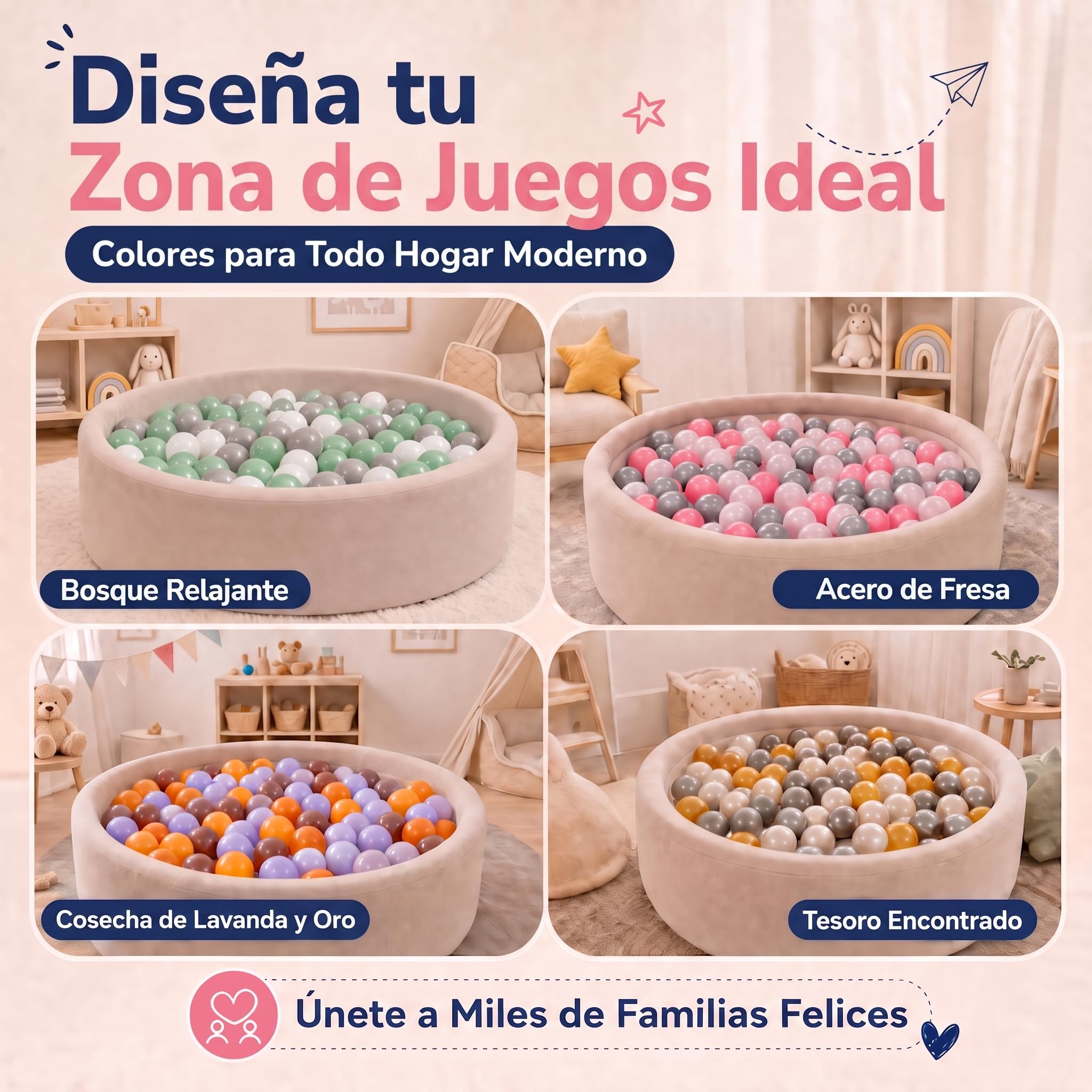 all Kids United Bolas para piscina de bolas, 100 unidades, coloridas pelotas de piscina para niños, diámetro de 6 cm, bolas de plástico resistente para piscinas infantiles, castillo hinchable y tienda
