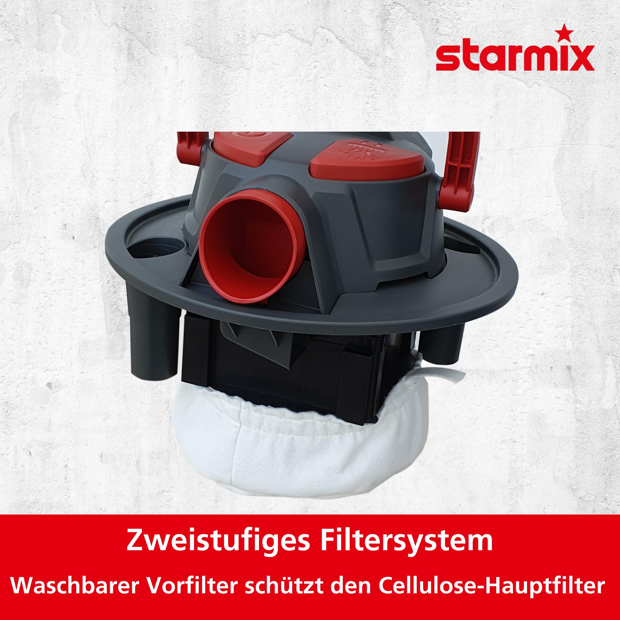 Starmix Aspiratore per cenere a batteria AV P-15 18 V per camini e focolari, compatibile con batteria CAS (non inclusa), 350 Watt e 15 litri di volume, aspiracenere con tubo in alluminio da 1,3 metri