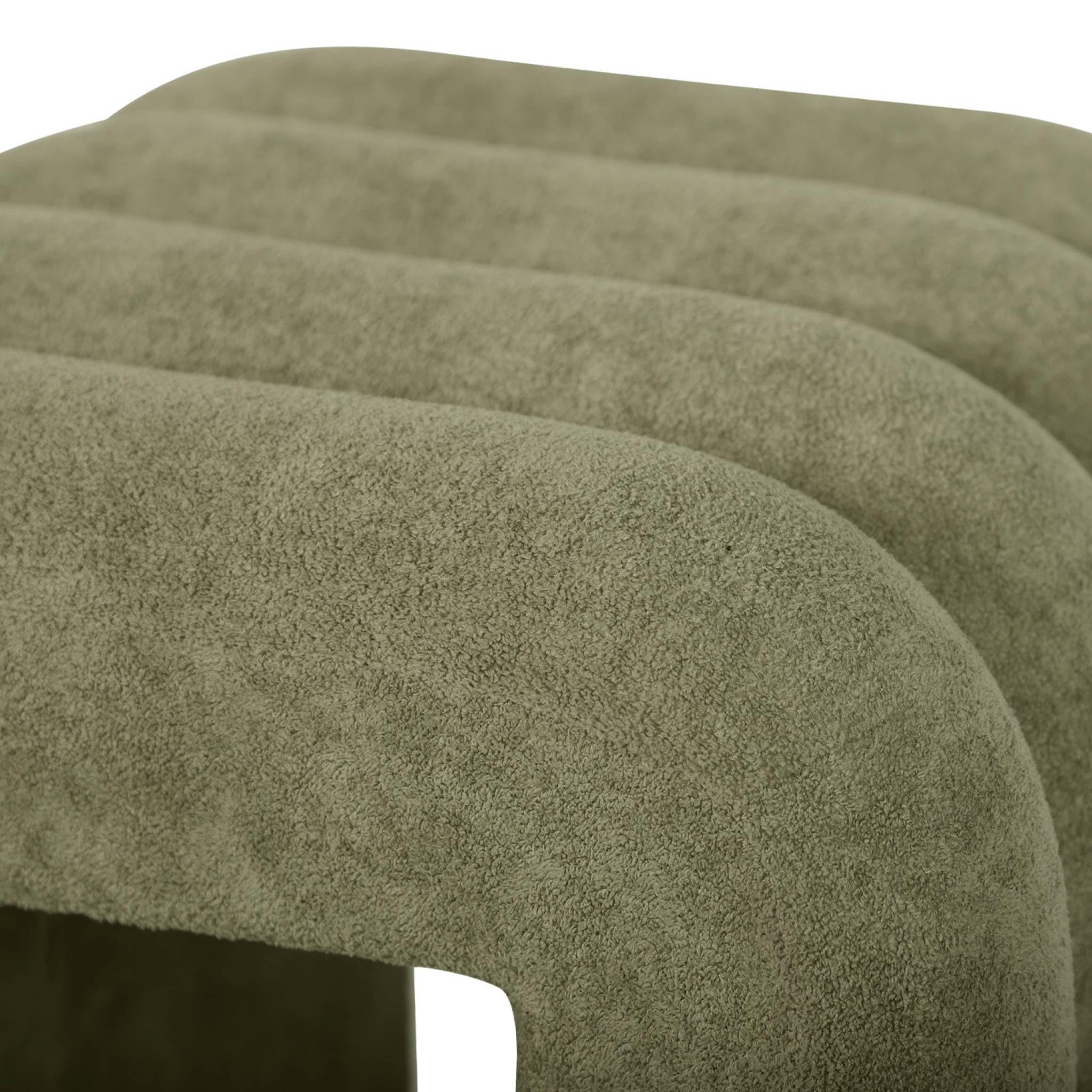 sweeek - Set de 2 poufs contemporains en Tissu vvert