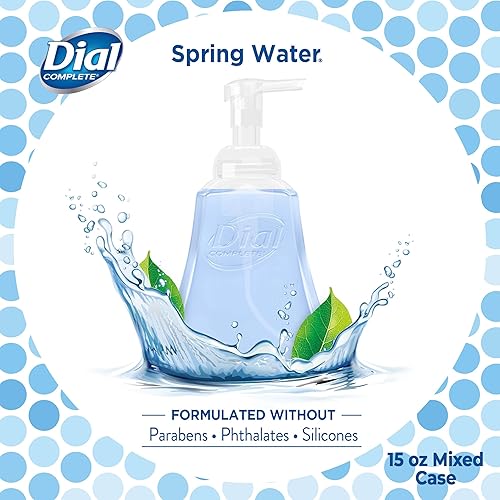 Miniatura 5 de Dial Jabón de manos espumoso antibacteriano completo, 60 onzas de jabón de manos espumoso. Paquete variado de 2 aromas de agua de manantialpera, 15