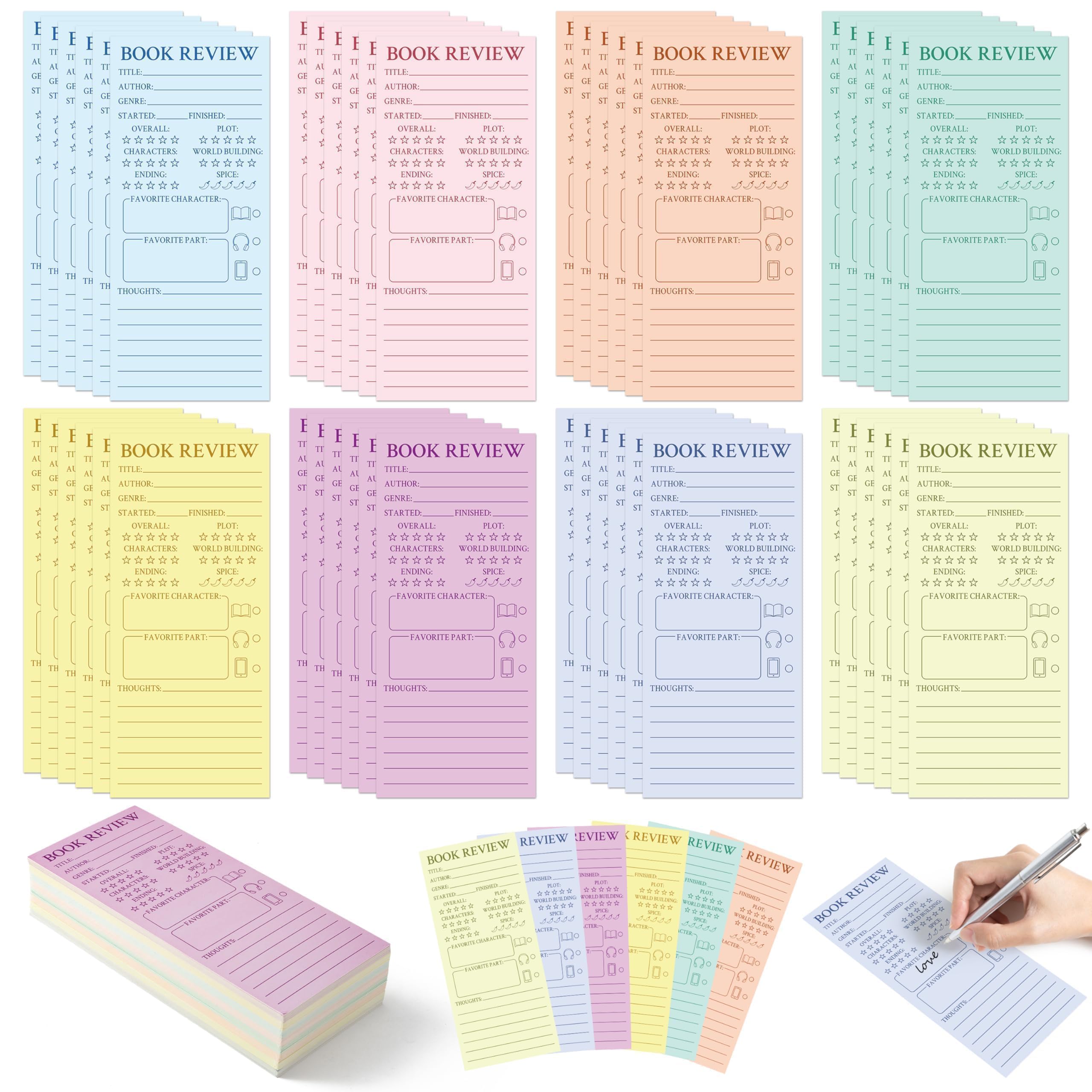 Amazon.com: L1rabe Colorful Book Review Bookmarks - Back to School