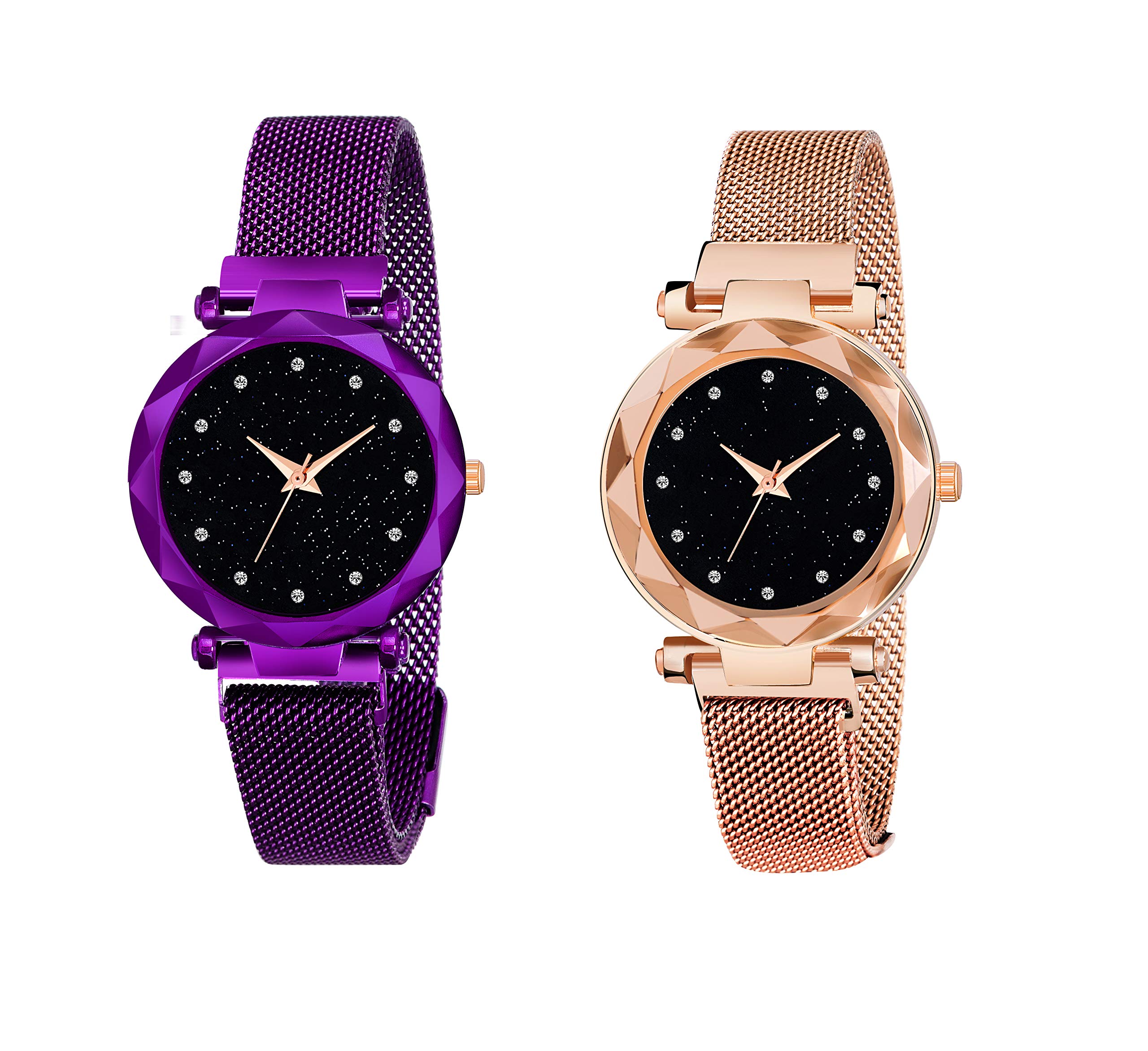 Red Robin Black Dial Luxury Mesh Magnetic Belt Combo Analog Watch - for Women (B0897QMXLY) Amazon Price History, Amazon Price Tracker