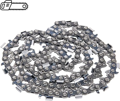 Miniatura 7 de Cadena de motosierra de 18 pulgadas, paso de 38 pulgadas, calibre 0.050 pulgadas, 62 eslabones de transmisión, paquete de 3 cadenas de motosierra