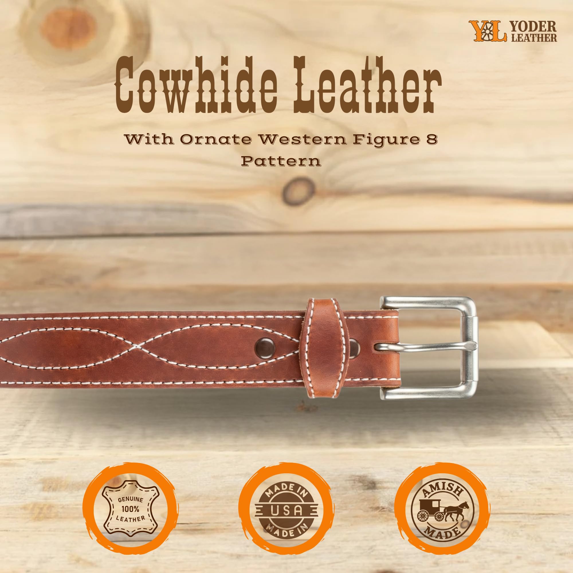 Amish Made Western-Werkzeuggürtel aus Leder