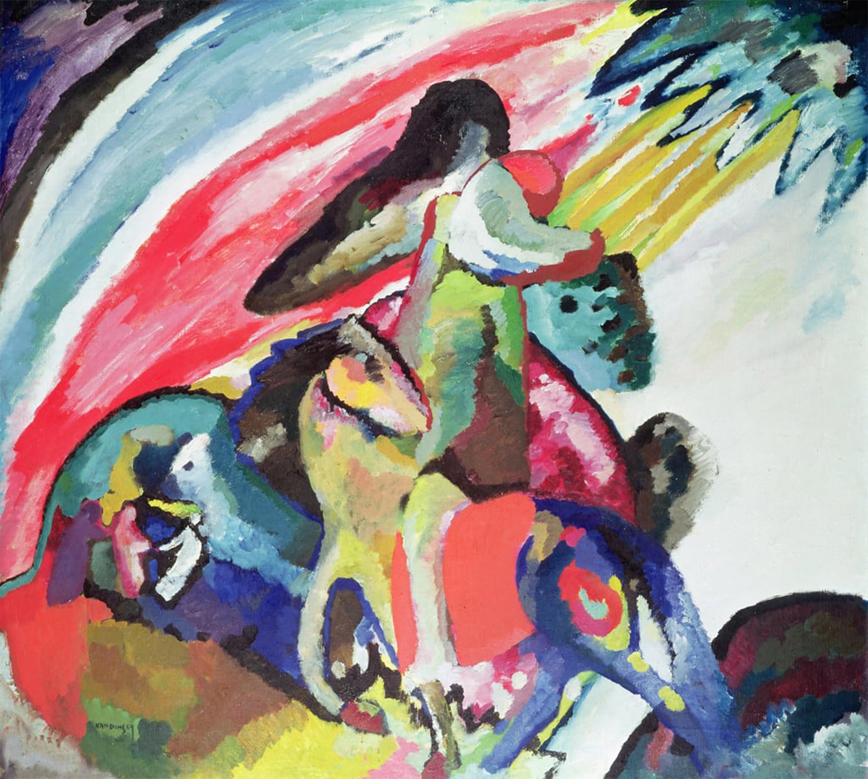 SERENDIPITP Aesthetic Poster Photo Wall Print Retro Picture The Driver by Wassily Kandinsky Modern Wall Artwork for Home Decor 60x90cm