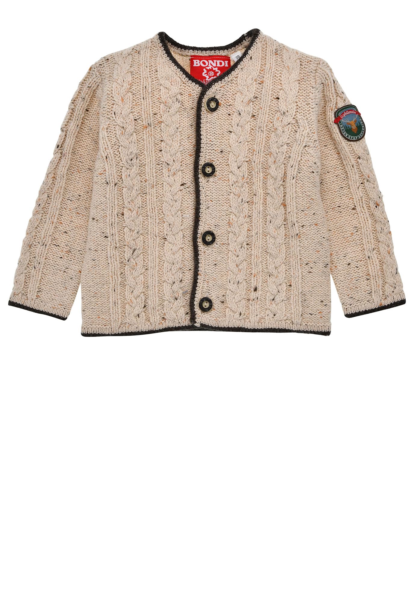 Bondi Trachten Strickjacke, beige-Melange 62 Tracht Baby Jungs Artikel-Nr.91840