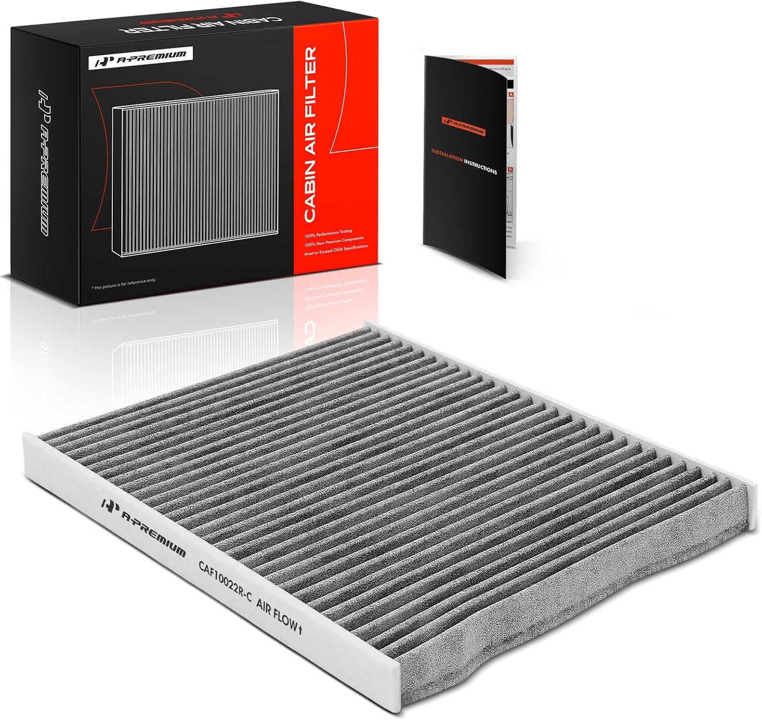 A-Premium Cabin Air Filter with Activated Carbon Compatible with Jeep Gladiator 2020-2022, Wrangler 2018-2023 - 2.0L 3.6L 6.4L - Replace# 68301863AA