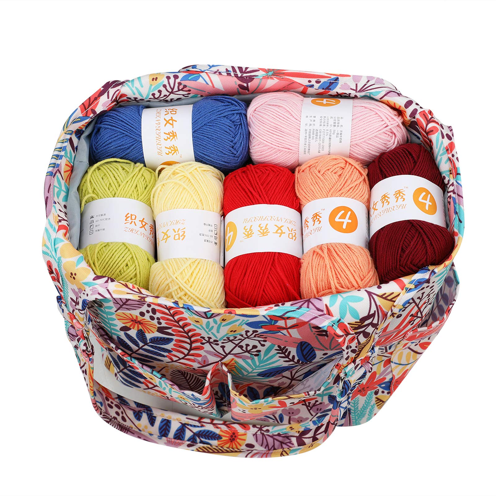 YIWOYI Breien zakken en breien organisatoren? Breien garen opbergtas, wollen houder opbergmand container voor garen en breien accessoires (oranje-kleur YIWOYI Breien zakken en breien organisatoren? Breien garen opbergtas, wollen houder opbergmand container voor garen en breien accessoires (oranje-kleur