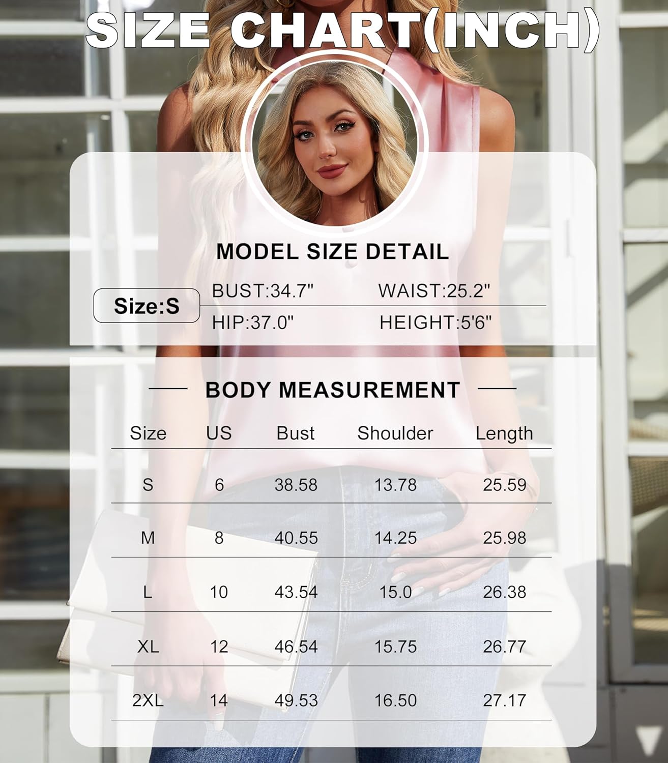 Womens Silk Satin Dressy Tank Tops V Neck Sleeveless Blouses Summer Business Casual Shirts - Image 6