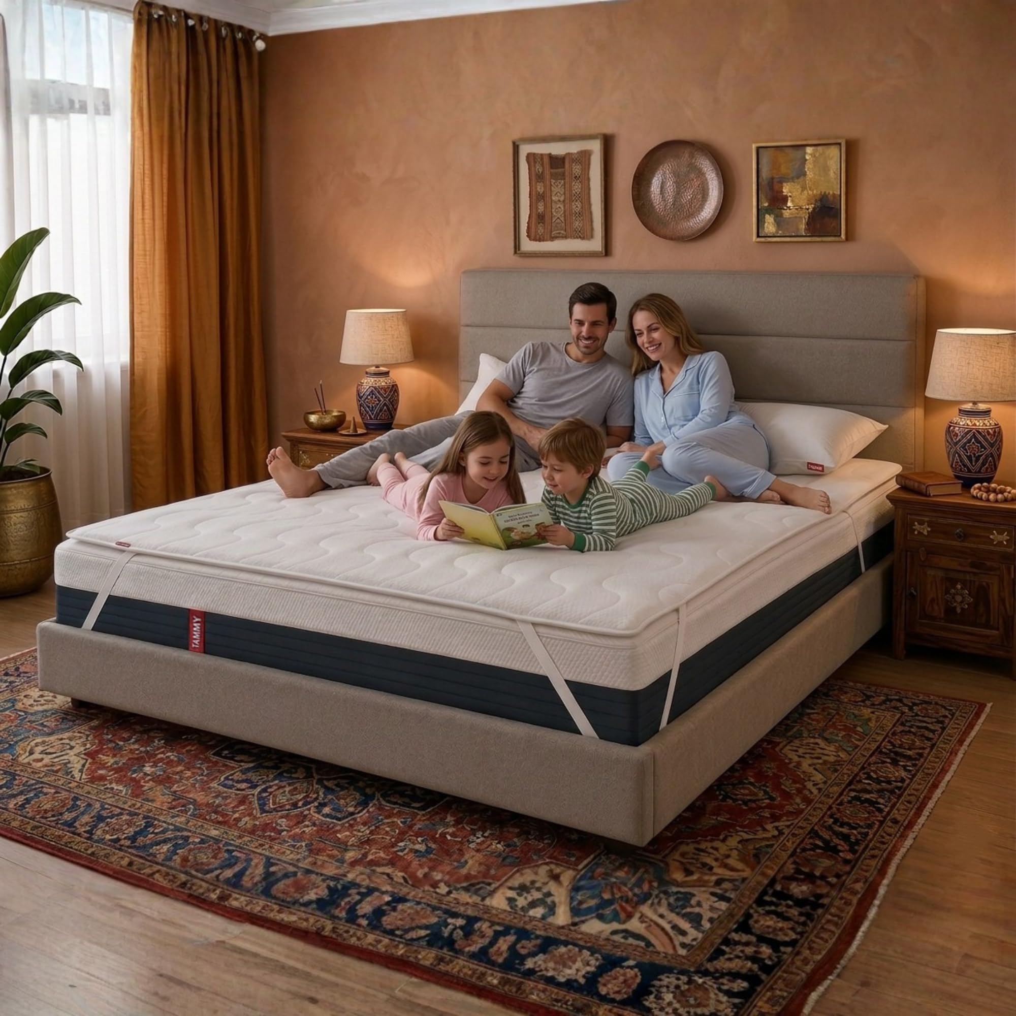 TAMMY – Topper Memory Foam per Materasso – Effetto Soft Touch – Automodellante e Traspirante – Supporto Anatomico Ergonomico – Reversibile – Compatibile con Tutti i Materassi – Misure 170x190