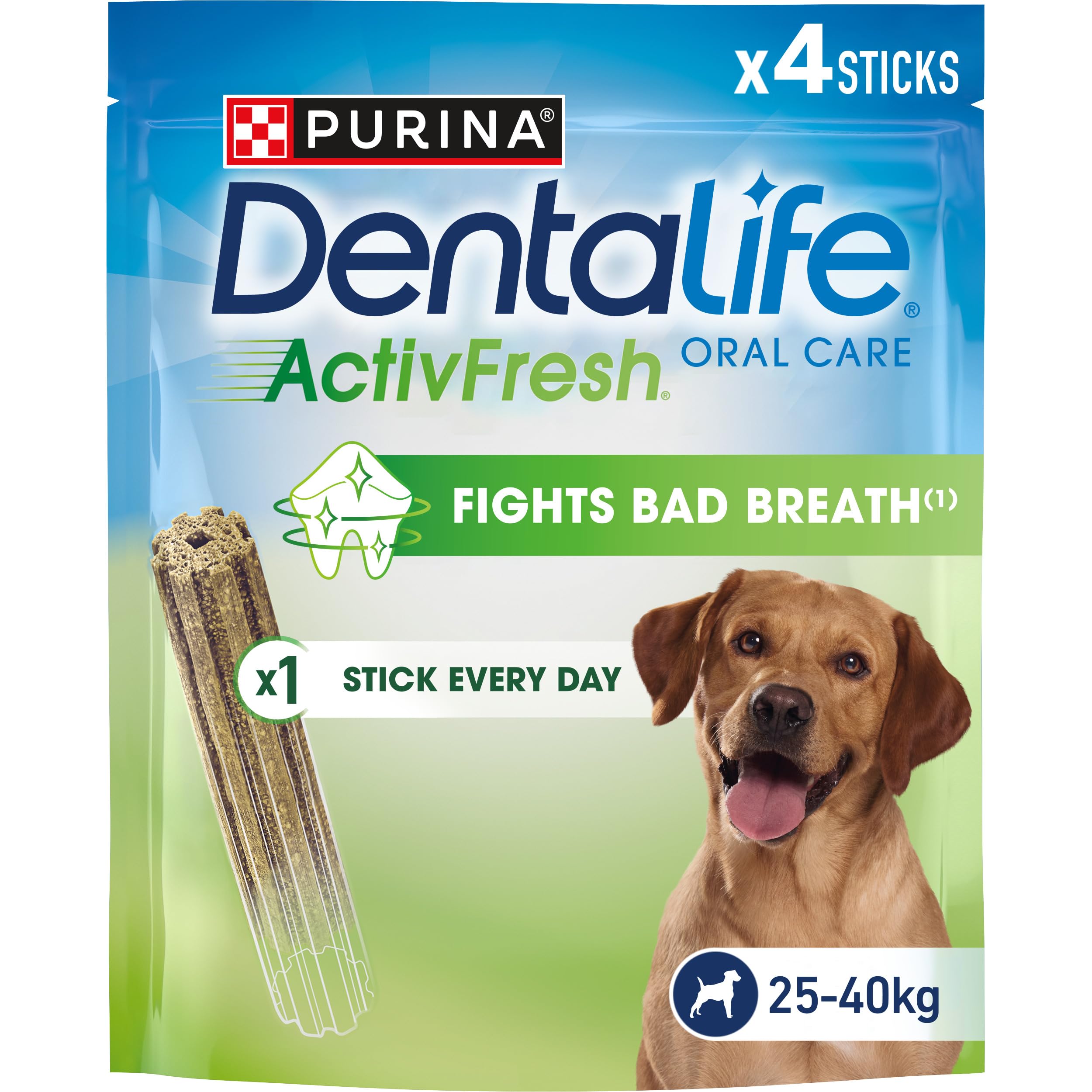 DENTALIFE ActivFresh Large Dental Chicken Dog Chews 4 Sticks
