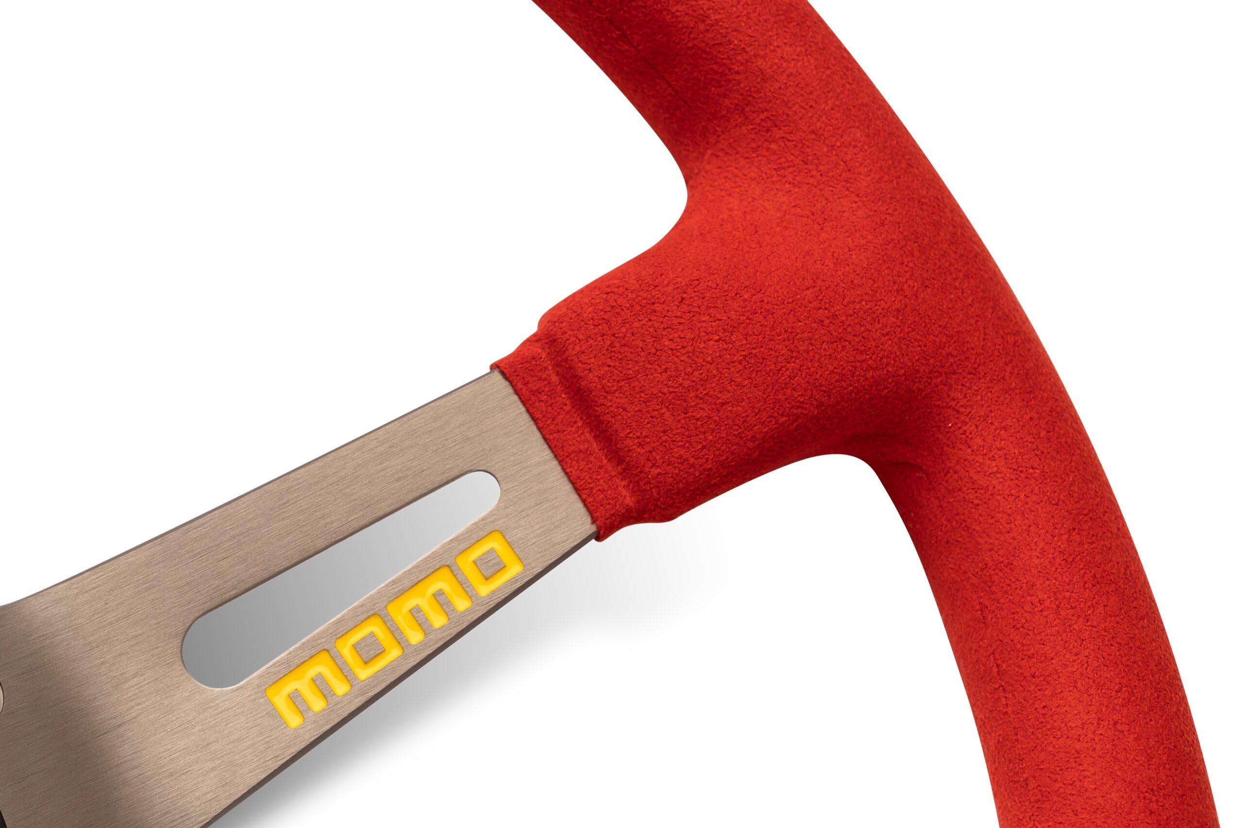 MOMO Drifting - Volante in microfibra, 350 mm, colore: Rosso/Raggi Antracite